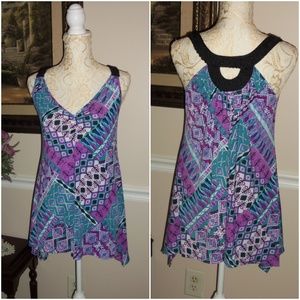 Candie's blue purple tunic - M  Medium, EUC